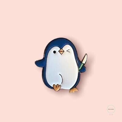 Violent Penguin - Knife - Snarky - Needle Minder - Pin - Magnet