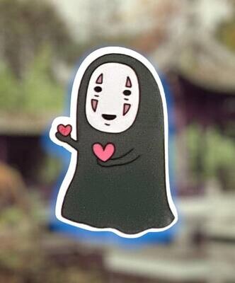 No Face - Spirited Away - Anime - Heart - Acrylic - Needle Minder - Pin - Magnet