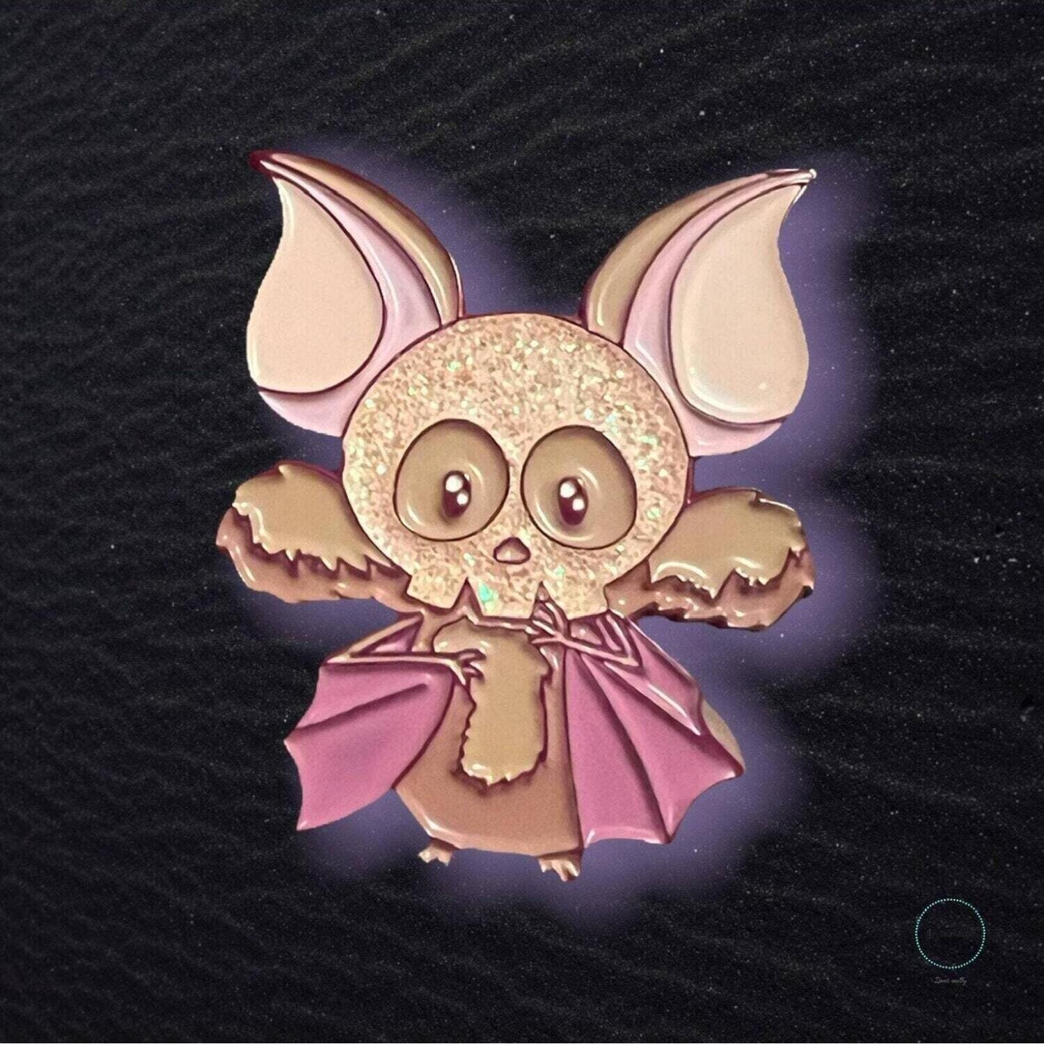 Evaki - Bat - Glitter - Donation - First Nation - Ojibwe - Needle Minder - Needle - Pin - Magnet