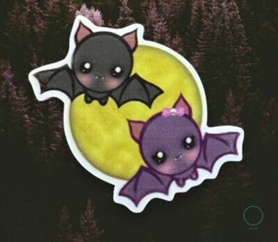 Bat Besties - Witchy - Halloween - Acrylic - Needle Minder - Pin - Magnet