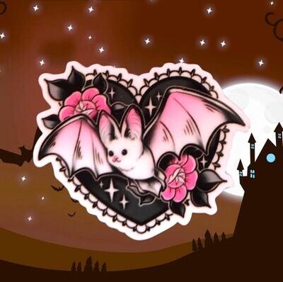 Bat - Pink - Sky Puppy - Needle Minder - Pin - Magnet