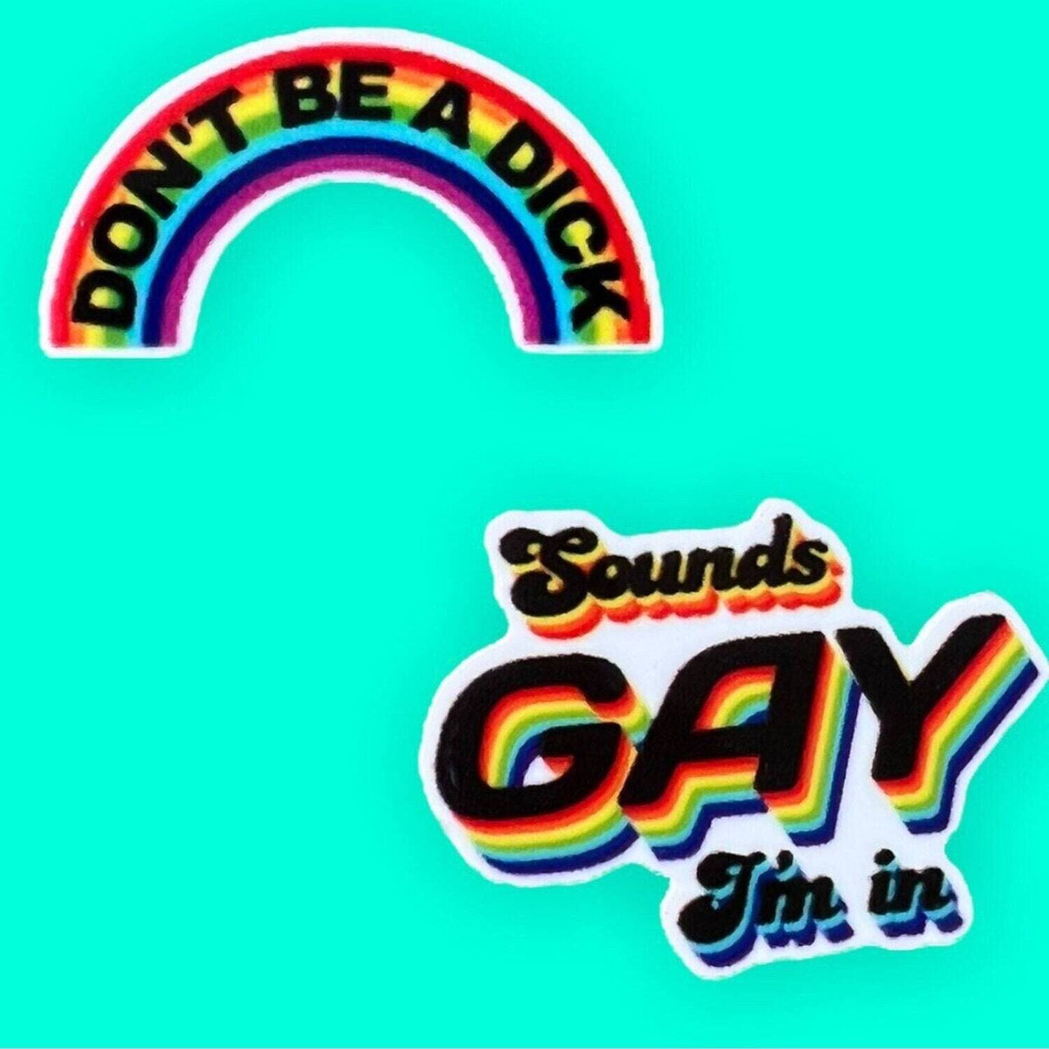Don’t Be A Dick - Sounds Gay - Acrylic - Needle Minder - Needle - Pin - Magnet