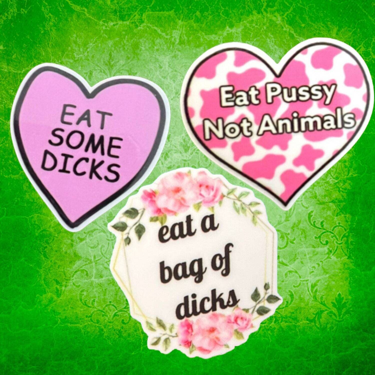 Eat A Bag Of Dicks - Pussy - Dick - Snarky - Funny - Acrylic - Minder - Needle - Pin - Magnet