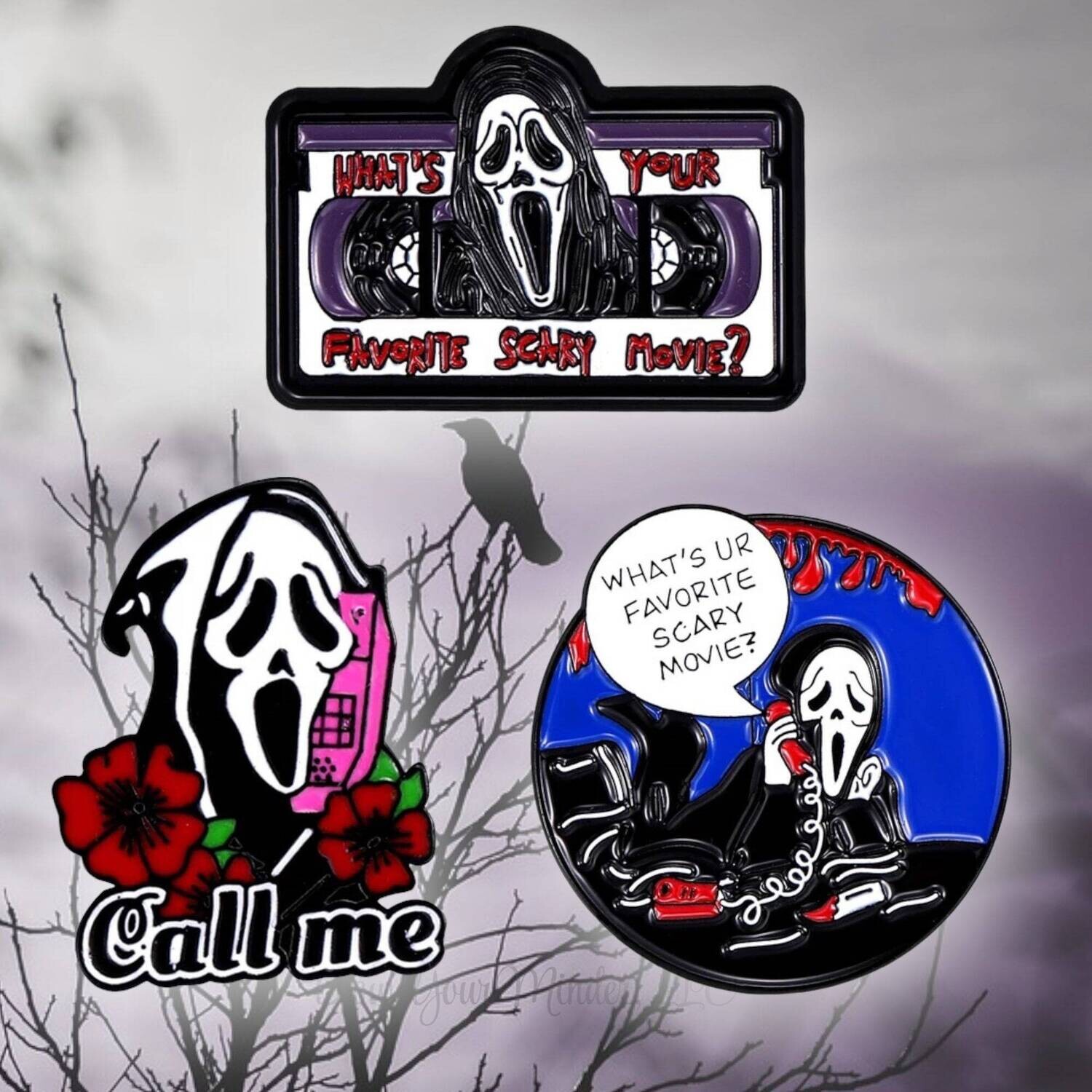 Ghostface - Ghost Face - Horror - Movie - Needle Minder - Needle - Pin - Magnet