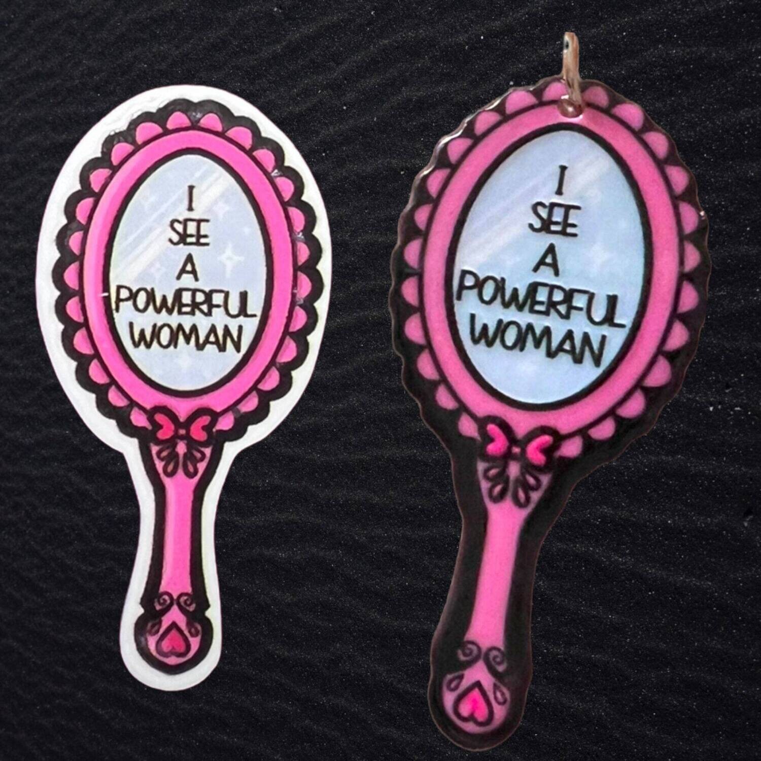 Powerful Movie - Mirror - Reminder - Acrylic - Needle Minder - Needle - Pin - Magnet