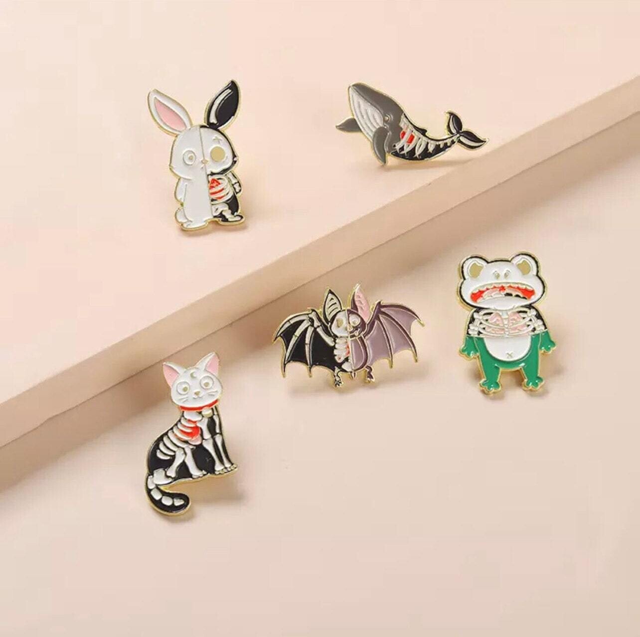 Skeleton - Autopsy - Whale - Bat - Frog - Rabbit - Cat - Needle Minder - Needle - Pin - Magnet