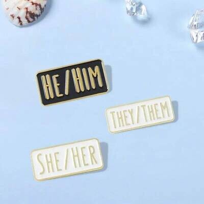 Pronouns - He Him - She Her - They Them - LGBTQ - Needle Minder - Needle - Pin - Magnet