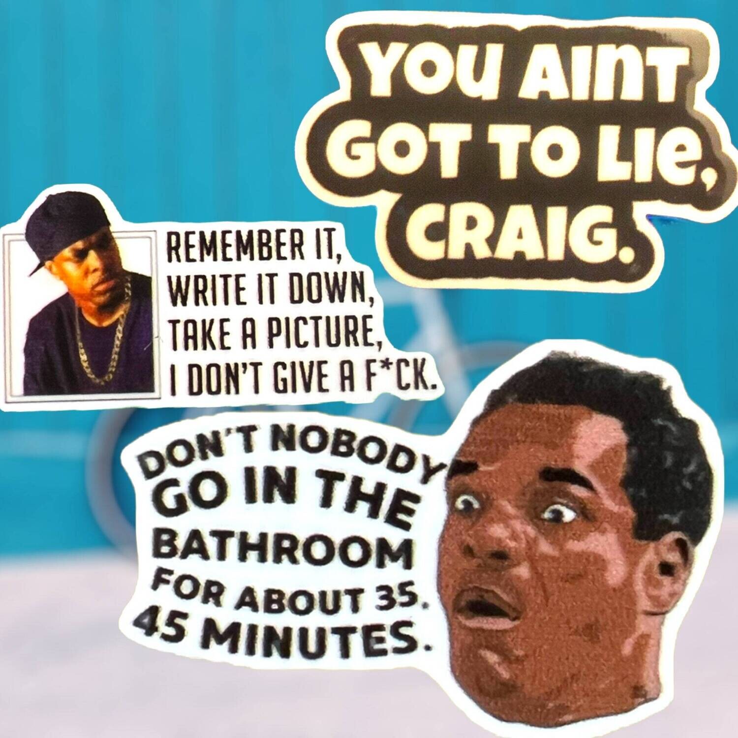 Friday - Comedy - Smokey - Craig - Bathroom - High - Dre - Acrylic - Needle Minder - Needle - Pin - Magnet