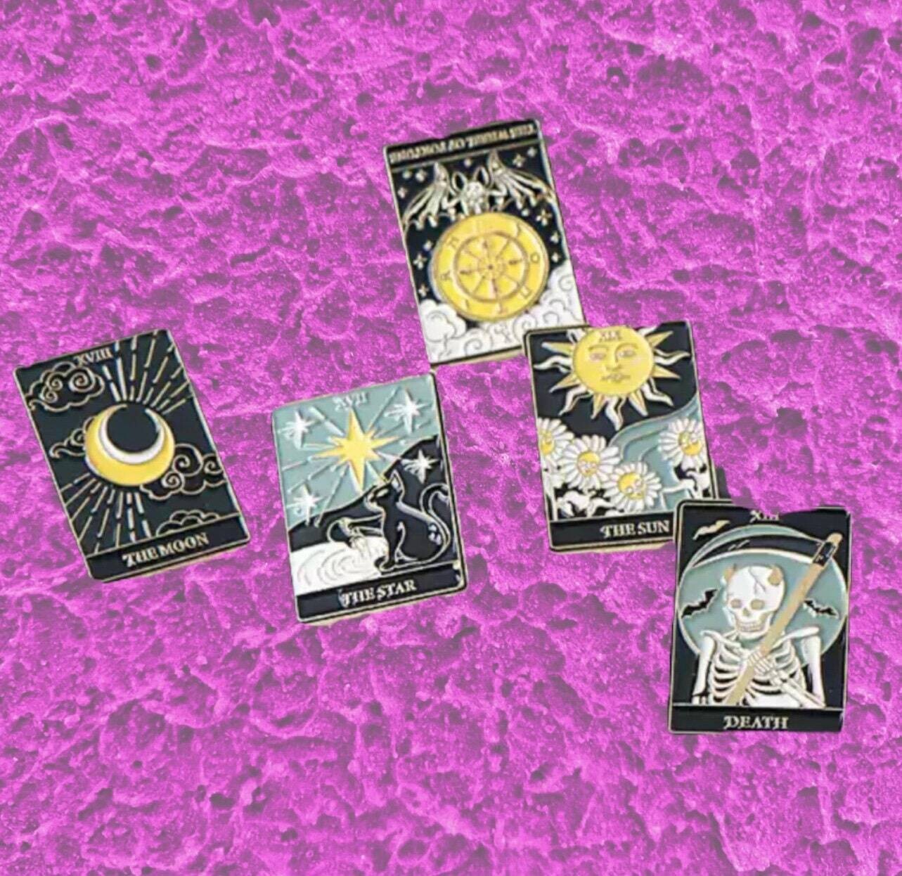 Tarot Cards - Tarot - Death - Star - Wheel Of Fortune - Needle Minder - Needle - Pin - Magnet