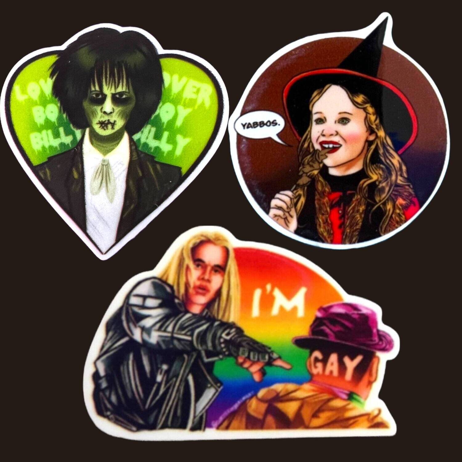 Hocus Pocus - Movie - Witches - Salem - Billy - Yabbos - Gay - Needle Needle Minder - Magnet - Pin