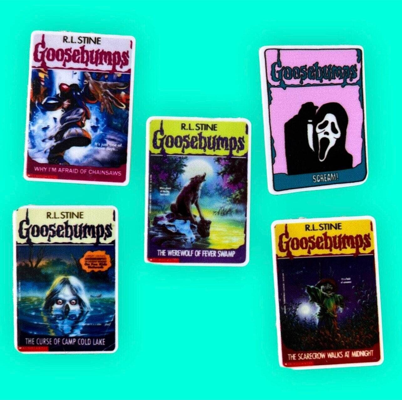Goosebumps - Book - Are You In For A Scare? Reader Beware - Limp Bizkit - Scream - Wolf Creek - Acrylic - Minder - Needle - Pin - Magnet