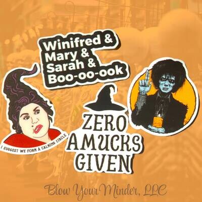 Hocus Pocus - Winifred - Mary - Sarah - Book - Witch - Halloween - Acrylic - Minder - Needle - Pin - Magnet