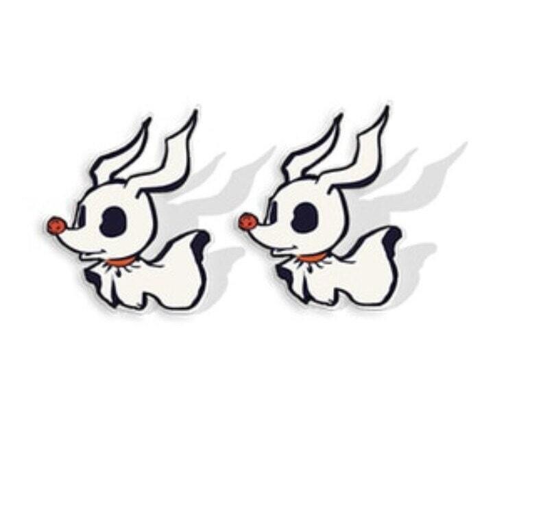 Zero - Nightmare Before Christmas - Halloween -Ghost Costume Jewelry - Post Earrings - Small - Kid - Child - Teen - Popular - Gift - Present