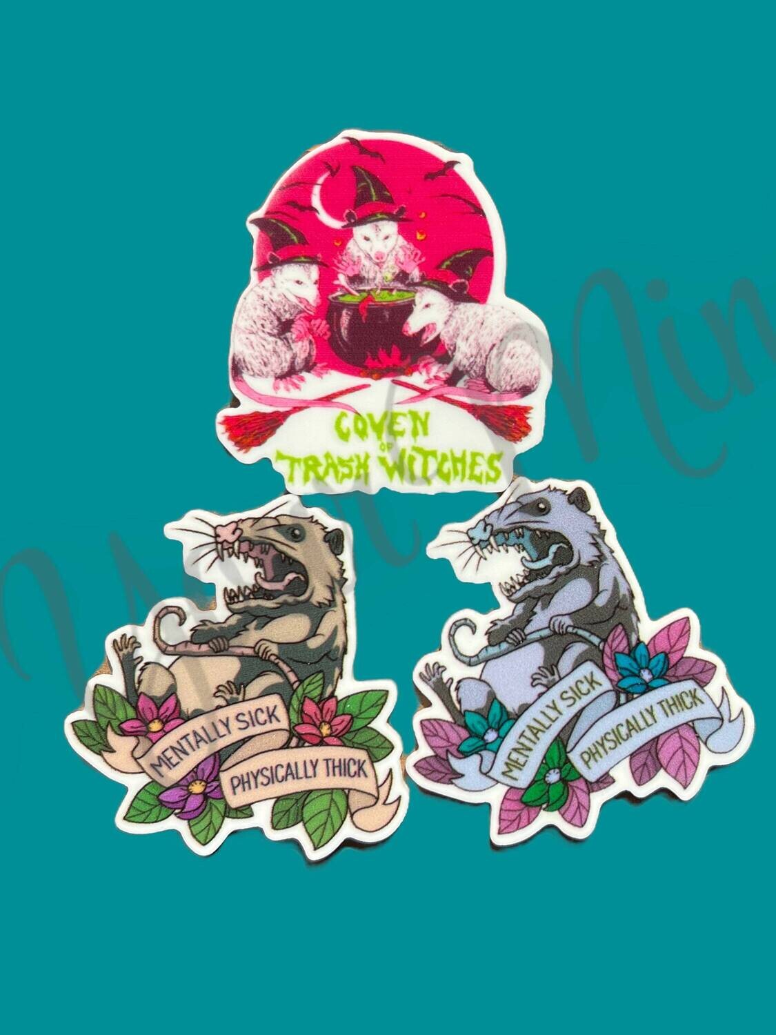 Opossum - Snarky Coven - Possum - Acrylic - Minder - Needle - Pin - Magnet
