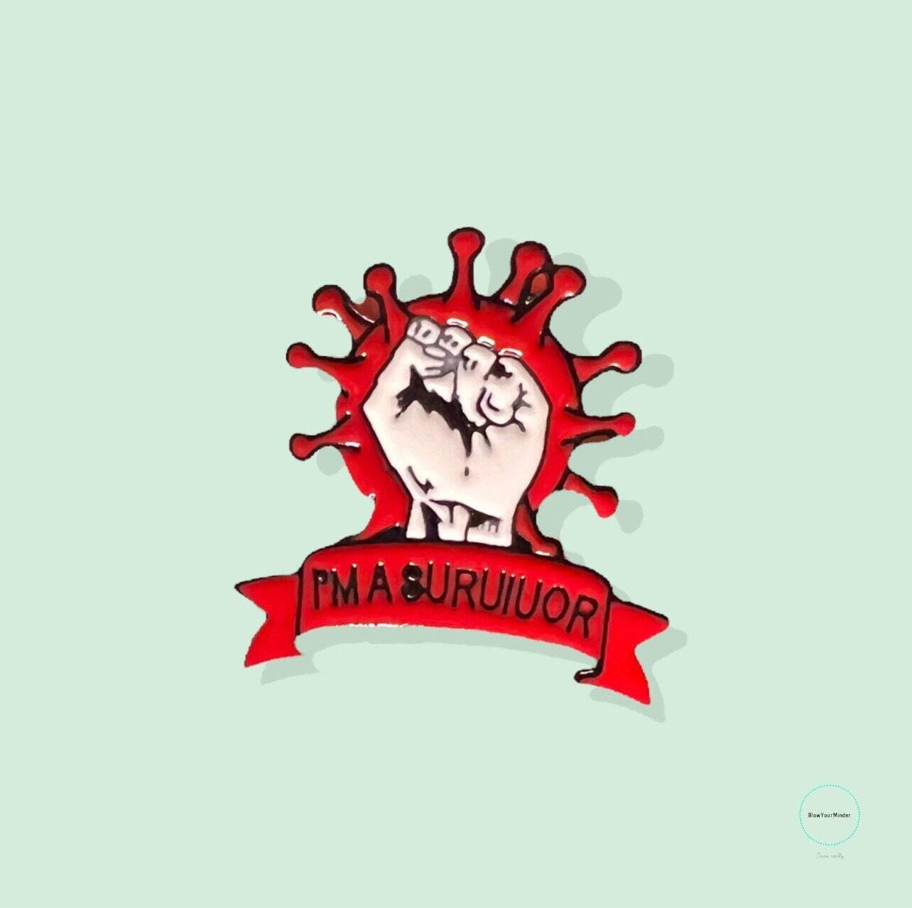 Survivor - Covid - Coronavirus - Minder - Needle - Pin - Magnet