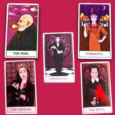 Tarot Cards - Addams Family - Wednesday - Morticia - Lurch - Acrylic - Needle Minder - Needle - Pin - Magnet