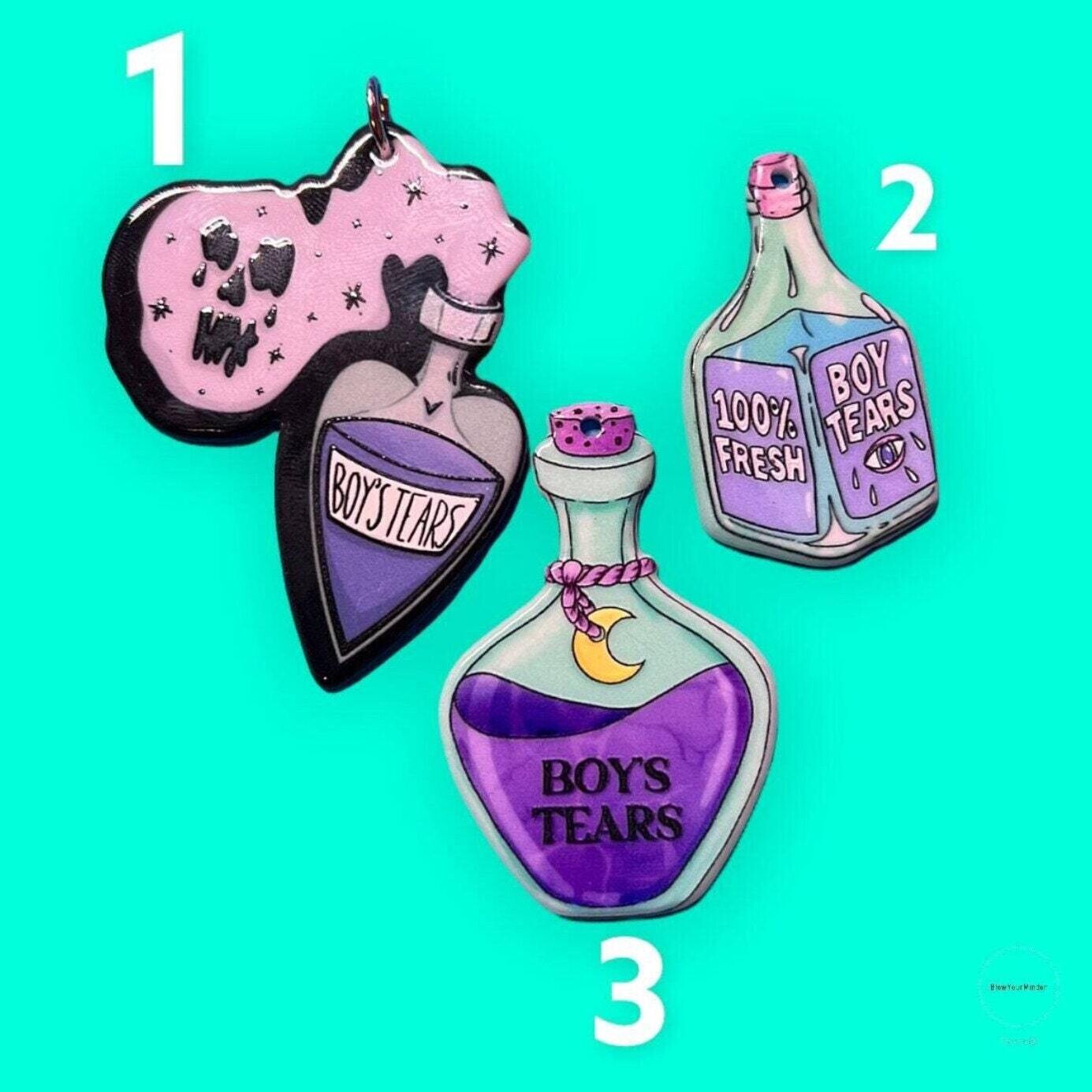 Boys Tears - Funny - Potion - Charm - Acrylic - Needle Minder - Needle - Pin - Magnet