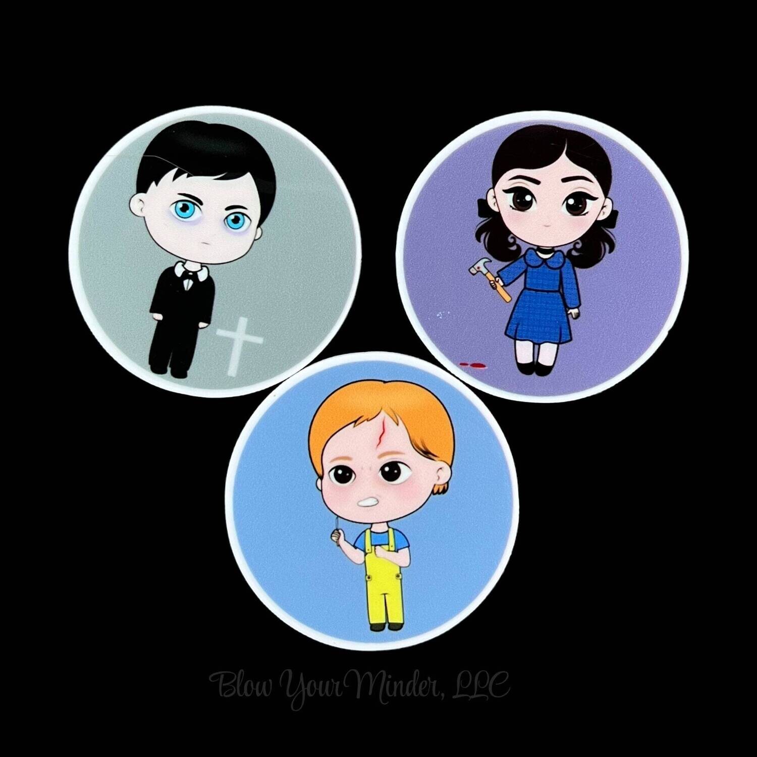 Horror Cartoon Kids - Gage Orphan Damien  -  Acrylic - Needle Minder - Needle - Pin - Magnet