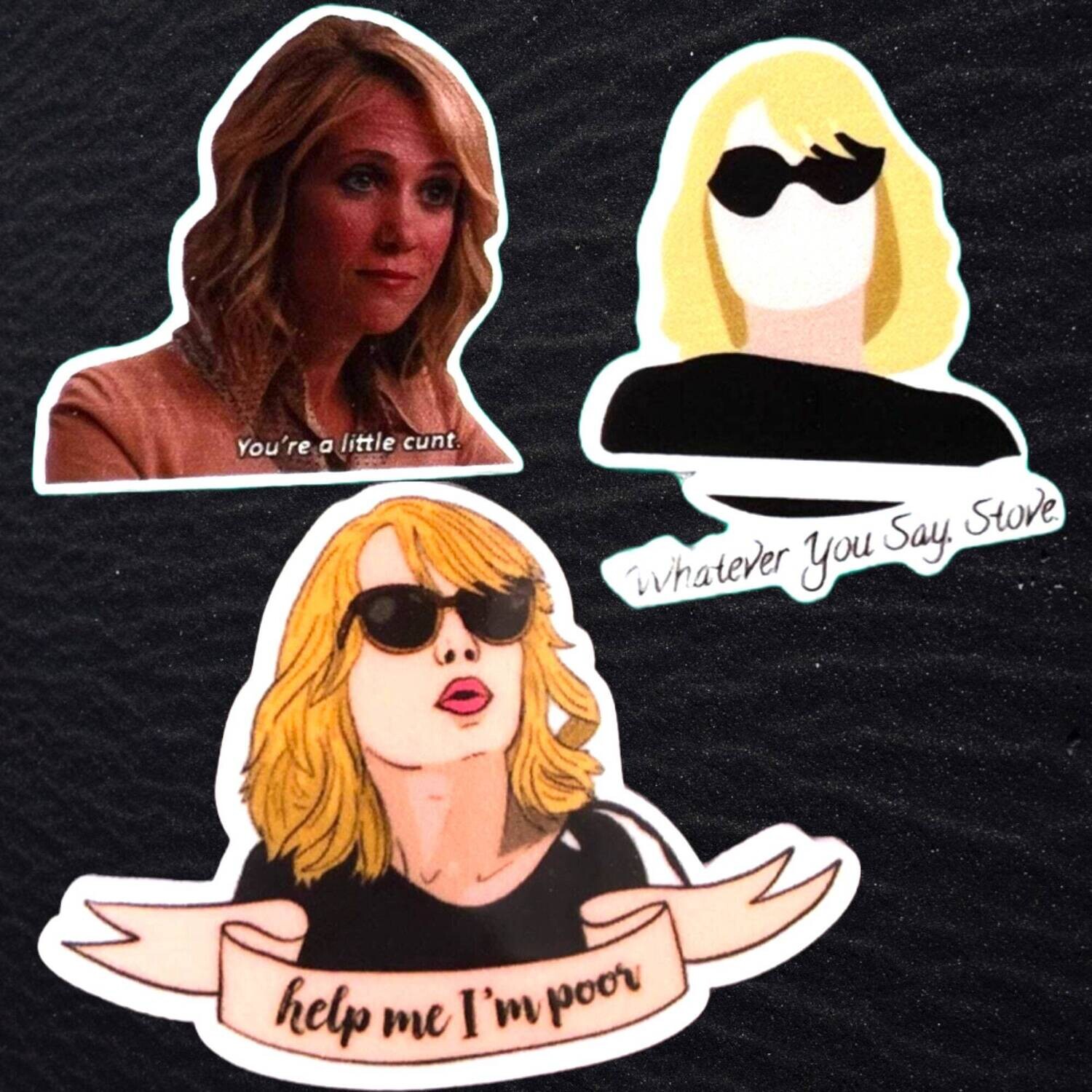 Bridesmaids - Movie - Funny - Help Me - I’m Poor - Stove - Steve - Cunt - Comedy - Acrylic - Needle Minder - Needle - Pin - Magnet