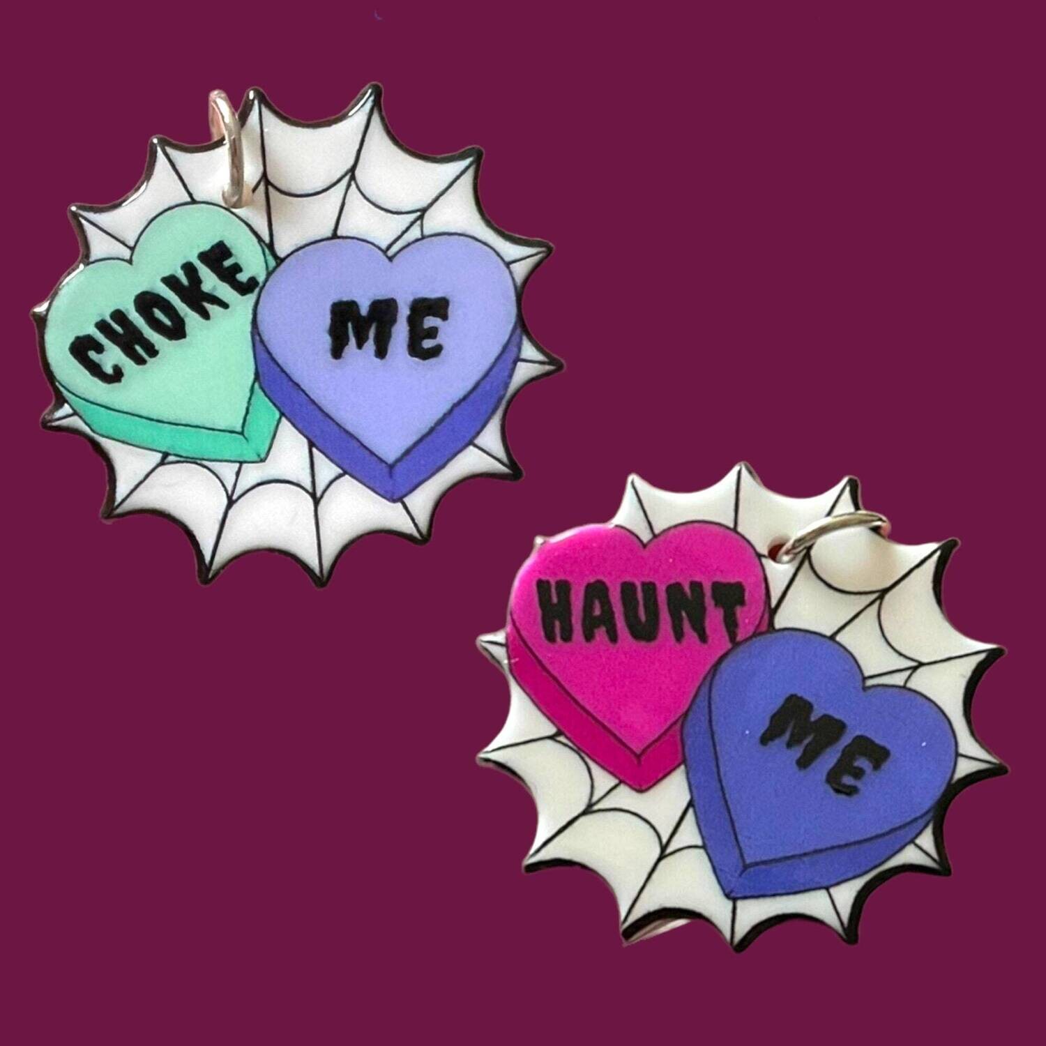 Haunt - Choke Me - Charm - Horror - Kink - Acrylic - Needle Minder - Needle - Pin - Magnet