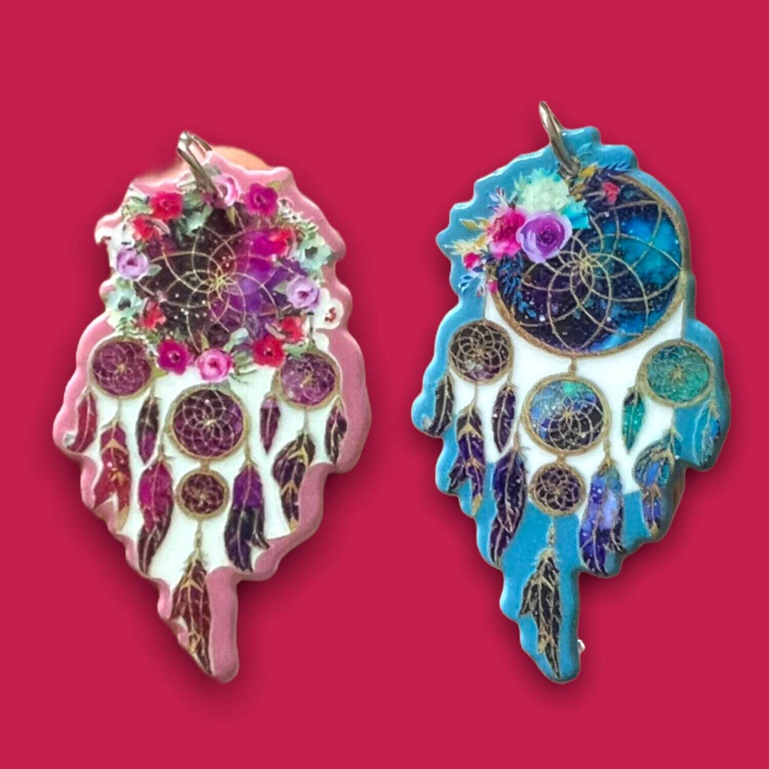 Dreamcatcher - Ojibwe - Dream Catcher - Nightmare - Protection - Acrylic - Needle Minder - Needle - Pin - Magnet