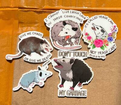Chaos Or Death - Opossum - Possum - Snarky Funny - Acrylic - Minder - Needle - Pin - Magnet