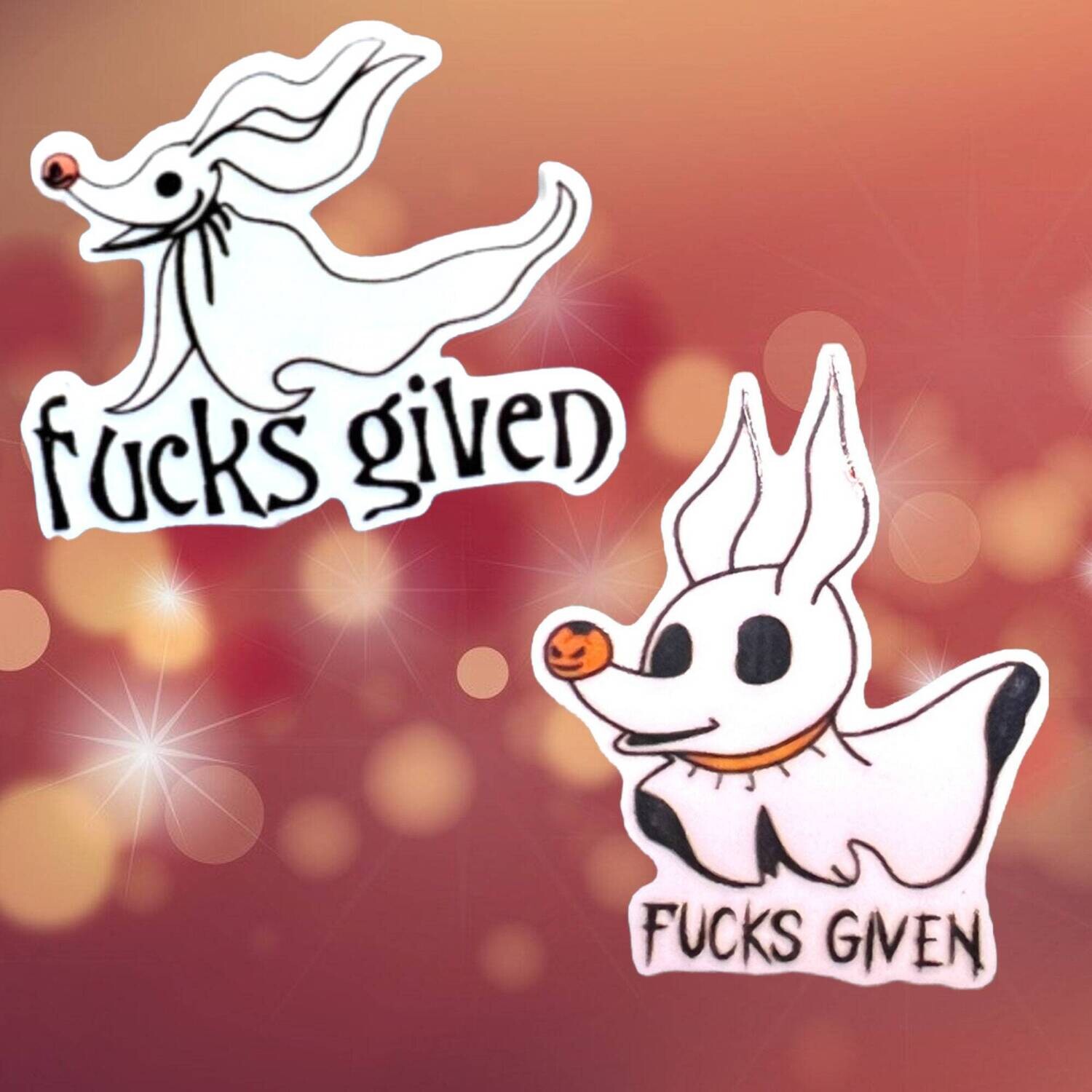 Zero - Fucks Given - Nightmare Before Christmas - Acrylic - Needle Minder - Needle - Pin - Magnet