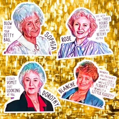 Golden Girls - Blanche - Rose - Dorothy - Sophia - Betty White - Funny - Acrylic - Needle Minder - Needle - Pin - Magnet