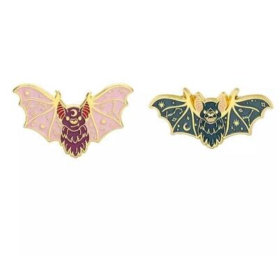 Bat - Sky Puppy - Moon Phase - Pink - Green -Needle Minder - Needle - Pin - Magnet