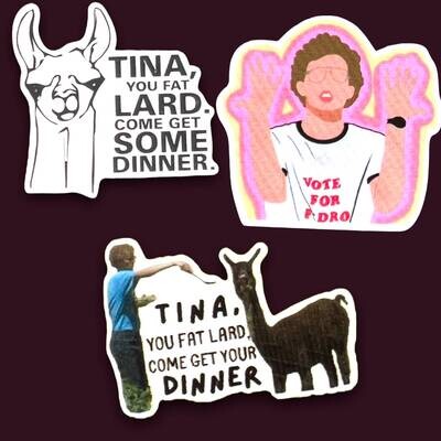 Napoleon - Cult Classic - Tina - Fat Lard - Funny - Comedy - Dynamite - Pedro - Acrylic - Needle Minder - Needle - Pin - Magnet
