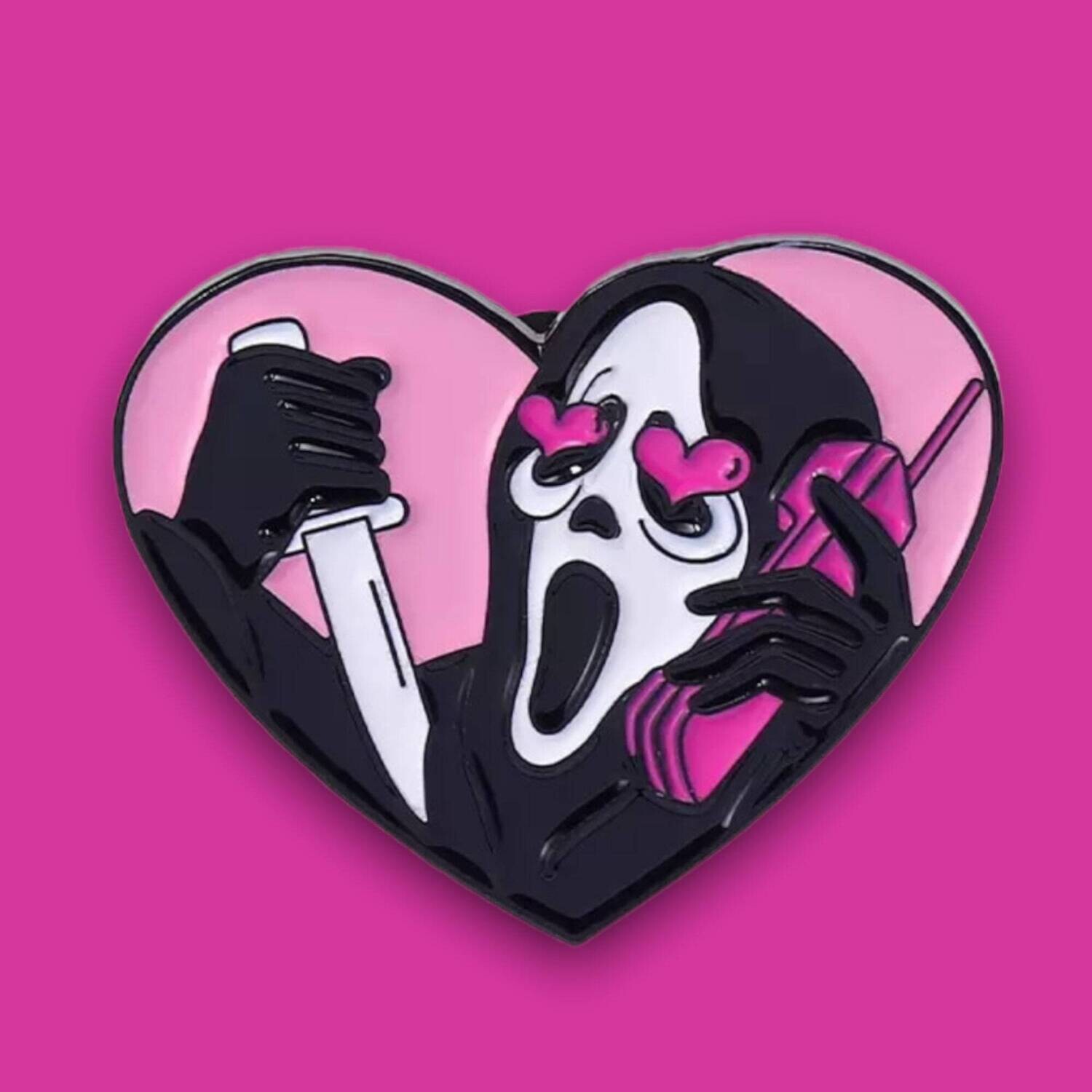 Ghost Face - Scream - Horror Movie - Halloween - Minder - Needle - Pin - Magnet