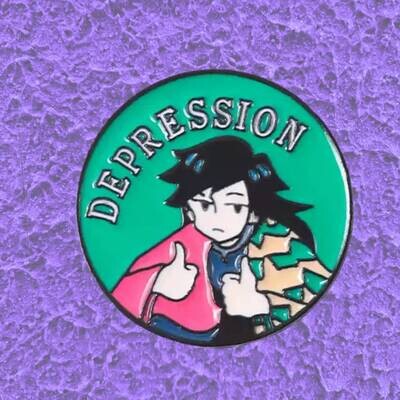 Depression - Anime - Cartoon - Needle Minder - Pin - Magnet