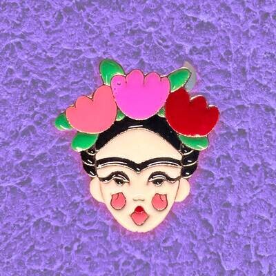 B Grade - Frida - Artist - Painter - Paint - Art - Mexican - Needle Minder - Pin - Magnet
