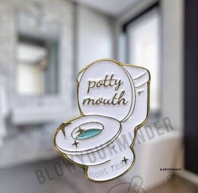 Potty Mouth - Funny - Toilet - Needle Minder - Pin - Magnet