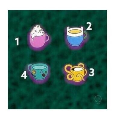 set of 4 - Adventure Time - Cups - Jake Finn - Needle Minder - Pin - Magnet
