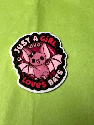 Just A Girl Who Loves Bats - Acrylic - Kawaii - Needle Minder - Pin - Magnet
