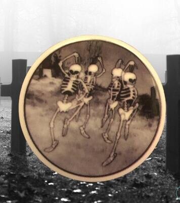 Spooky Scary Skeleton - Halloween - Acrylic - Needle Minder - Pin - Magnet