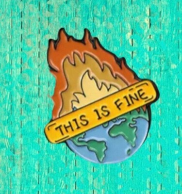 This Is Fine - Fire - World - Funny - Needle Minder - Needle - Pin - Magnet, Style: This Is Fine World