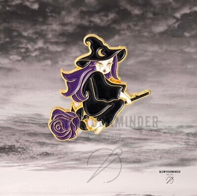 Flying Witch - Witchy - Needle Minder - Pin - Magnet