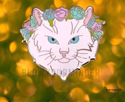 White - Princess - Cat - Queen - Boujie - Needle Minder - Pin - Magnet