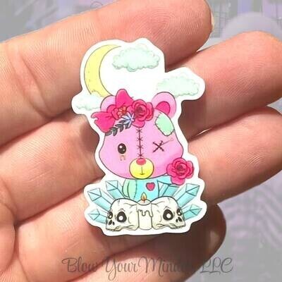 Octopus - Mermaid - Bear - Cute - Gothic - Goth - Kawaii - Cute - Chibi - Acrylic - Minder - Needle - Pin - Magnet, Style: Style 1