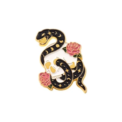 Snake - Skull - Serpent- Witchy - Goth - Charm - Acrylic - Minder - Needle - Pin - Magnet