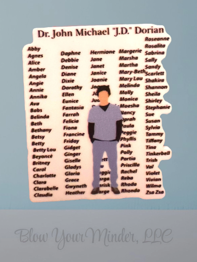 Scrubs - Doctor - JD - Turk - Acrylic - Needle Minder - Needle - Pin - Magnet