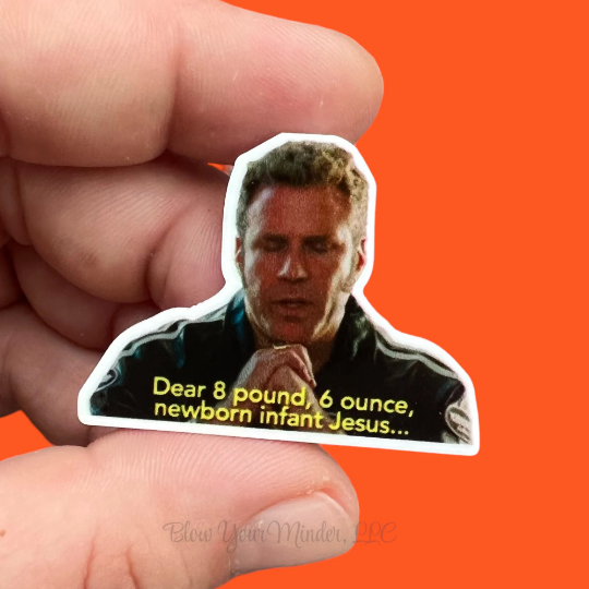 Talladega Nights - Ricky Bobby - Infant Jesus - Needle Minder - Pin - Star Evil  Magnet