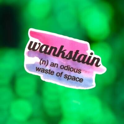 Wankstain - Funny - Douche Bag - Acrylic - Needle Minder - Pin - Magnet