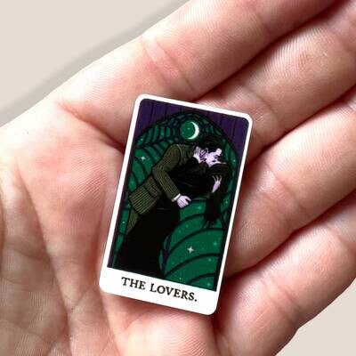 Tarot Card - The Lovers - Addams Family - Psychic - Witchy - Acrylic - Needle Minder - Pin - Magnet