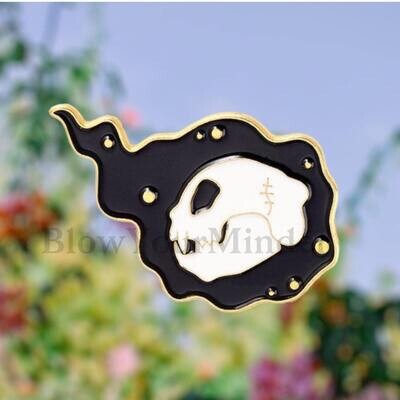 Cat Skull - Gothic - Goth - Spooky - Witchy - Needle Minder - Pin - Magnet