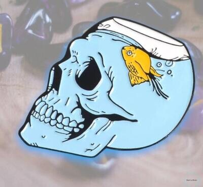 Skull - Fish - Skeleton - Bones - Needle Minder - Pin - Magnet
