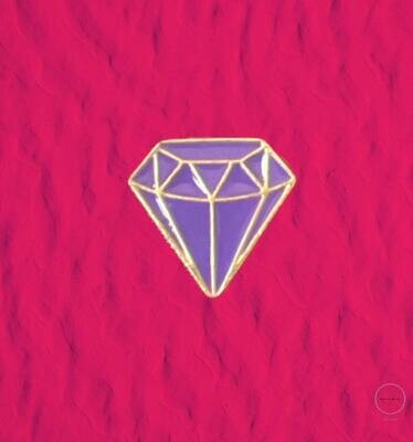 Small Purple Diamond - Crystal - Simple - Cute - Needle Minder - Pin - Magnet