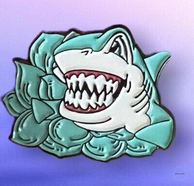Shark - Flower - Great White - Ocean - Needle Minder - Pin - Magnet